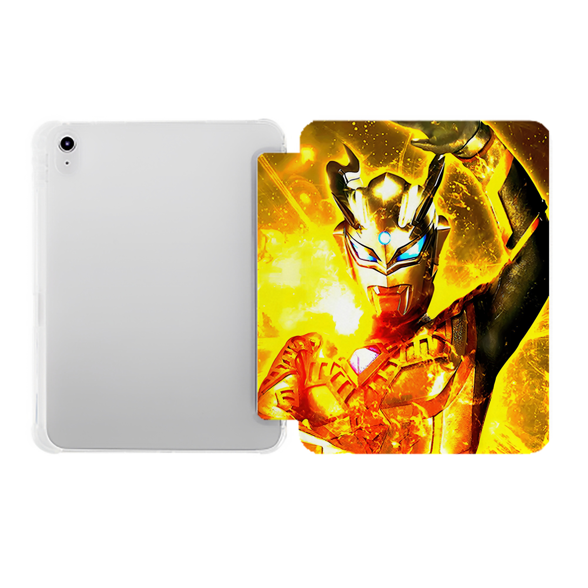 （画像用） ウルトラマン Ultraman IPad ケース ペン収納付き 三つ折りスタンド PUレザー×シリコン 対応機種9.5/10.5/10.9インチ